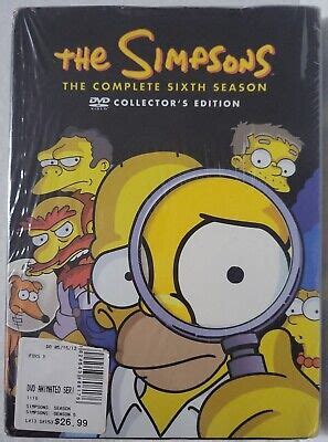 NEW SEALED The Simpsons Complete Sixth Season DVD Rare Black Slipcase