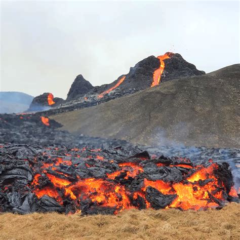 Dramatic Footage Of Huge Volcano That Has Lit Up The Night Sky In