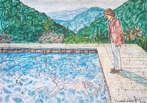 Portrait of an Artist (pool with two figures) II (Inspired by David ...