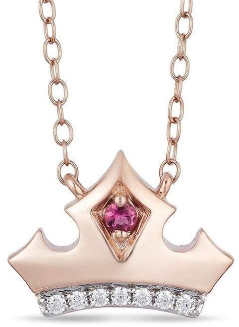 Zales Enchanted Disney Aurora Pink Topaz And 1 20 CT T W Diamond