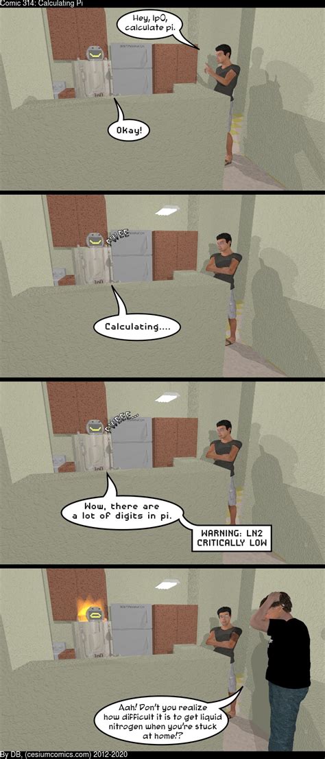 Cesium Comics # 314: Calculating Pi