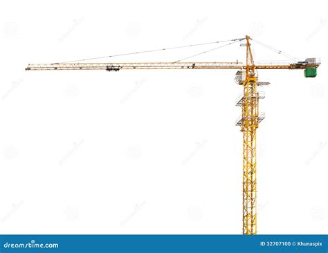 Construction Crane Isolated White Background Stock Photo Image Of