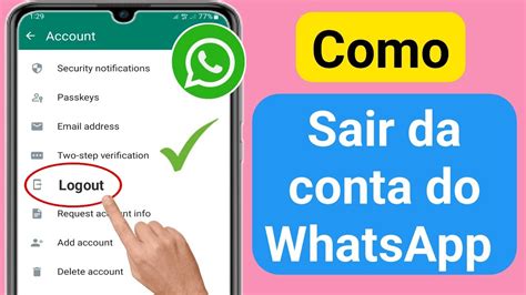 Como Sair Da Conta Do WhatsApp Android E IOS 2024 YouTube