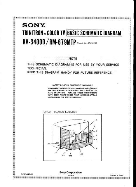 Schematic Diagram Tv Sony Trinitron - Circuit Diagram