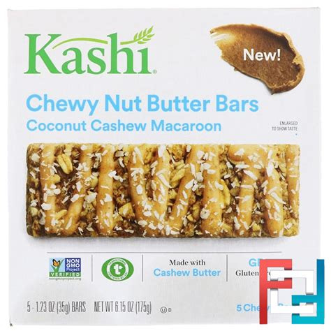 Chewy Nut Butter Bars Coconut Cashew Macaroon Kashi 5 Bars 123 Oz