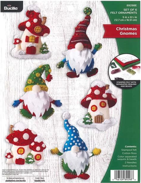 Amazon Bucilla Felt Applique Ornament Kit By Inch Nordic