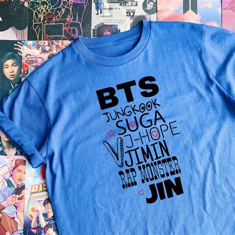 Bts Members Names T Shirt Nowstalgia