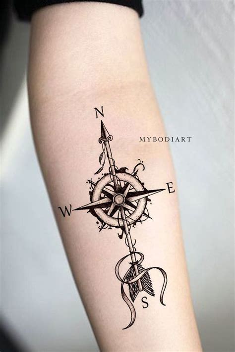 Cool Arrow Compass Forearm Tattoo Ideas For Women Ideas De Tatuaje De Brújula De Flecha Para