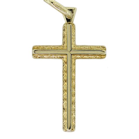 14k Yellow Gold Cross Pendant