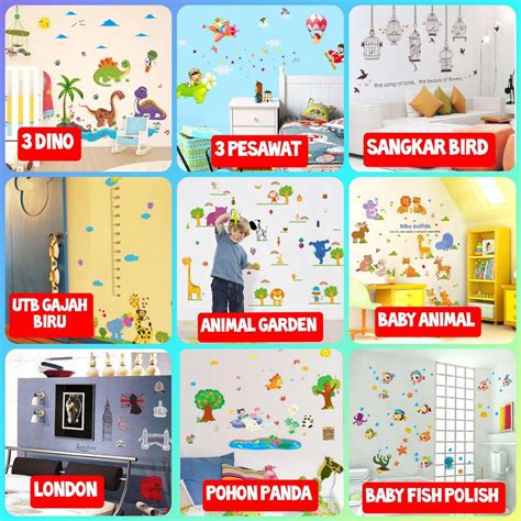 Jual WALLSTICKER DINDING STIKER DINDING UKURAN TINGGI BADAN ANAK