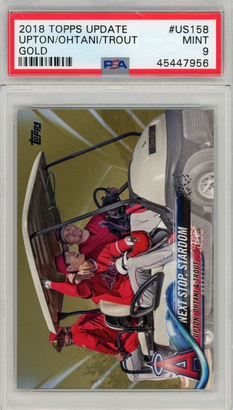 2018 Topps Update Shohei Ohtani Rc Gold 2018 Psa 9 Mike Trout Us158