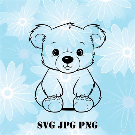 Baby Polar Bear SVG Baby Polar Bear Vector Graphic Etsy