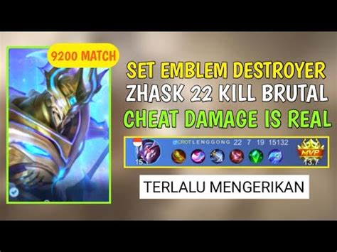 Kill Zhask Brutal Damage New Best Emblem Setingset Zhask Emblem