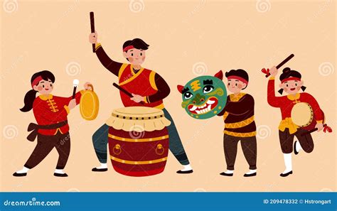 Chinese Music Performance Element Stock Vector Illustration Of