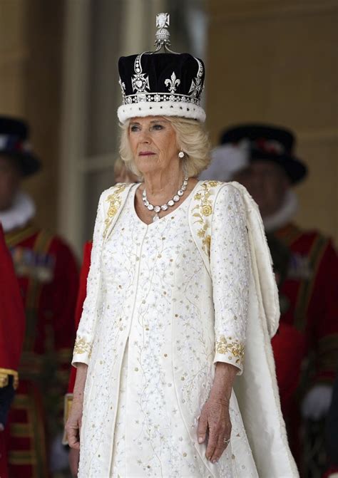 Queen Camillas Coronation Gown Included A Sweet Nod To Her Beloved