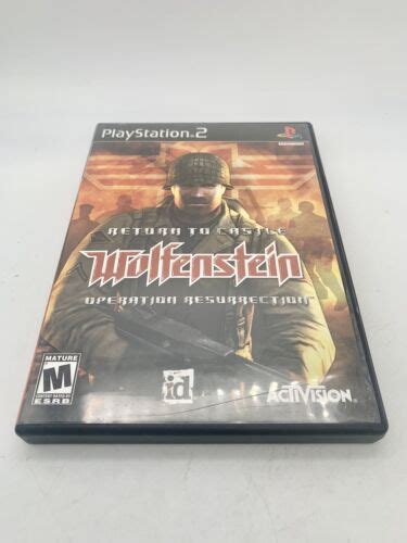 Return To Castle Wolfenstein Operation Resurrection PS2 Reg Card