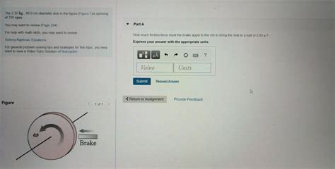 Solved The Kg Cm Diameter Disk In The Figure Chegg