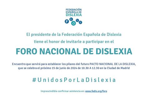 Foro Nacional De Dislexia FEDIS