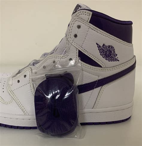 Nike Air Jordan 1 Retro High OG Court Purple Womens Sz 7 White CD0461