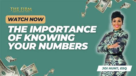 The Importance Of Knowing Your Numbers Youtube