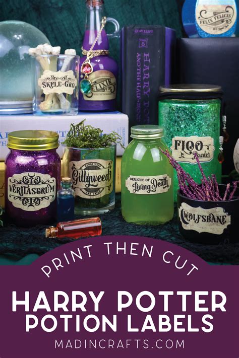 Free Print Then Cut Harry Potter Potion Labels Crafts Mad In Crafts