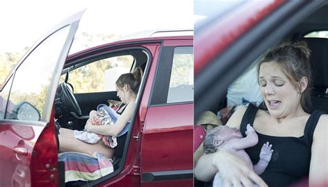 Photographer Captures Woman Giving Birth In Car On Side Of Road