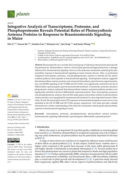 Pdf Integrative Analysis Of Transcriptome Proteome And