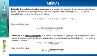 Médias Aritméticas E Ponderadas - Profmat medias | PDF