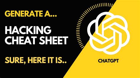 Chatgpt Lets Generate Our Own Hacking Cheat Sheet Youtube