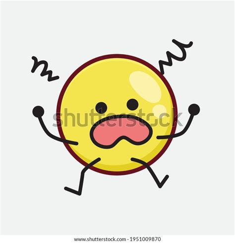 Vector Illustration Yellow Emoji Character Cute Stock Vector (Royalty ...