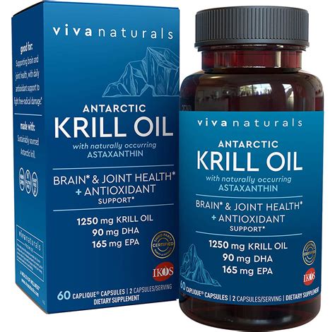 Buy Viva Naturals Pure Antarctic Krill Oil 1250 Mg 60 Capsules