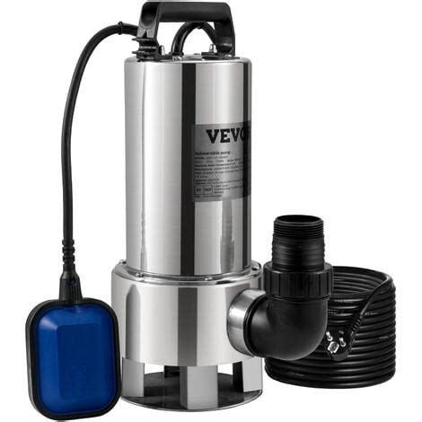 VEVOR Pompa Sommersa Elettrica Da Drenaggio Per Acqua Sporca 1300W Da