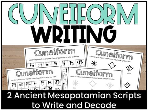 Ancient Sumer Mesopotamia Cuneiform Writing Script Activity Teaching