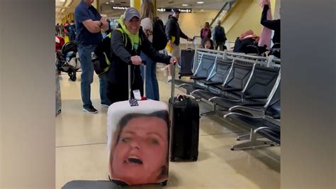 Woman Pranks Sister With Photo Of Her Face On Suitcase Good Morning