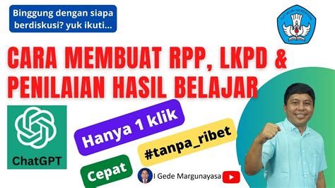 Cara Membuat Lkpd Atau Penilaian Dengan Bantuan Chatgpt Youtube