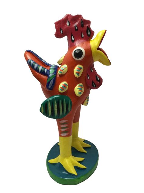 Artesanía Mexicana Figura Gallo, Decoración Barro Tonalá - $ 300.00 en Mercado Libre