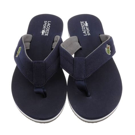 Lacoste Canvas Randle Spm Flip Flops In Blue For Men Lyst