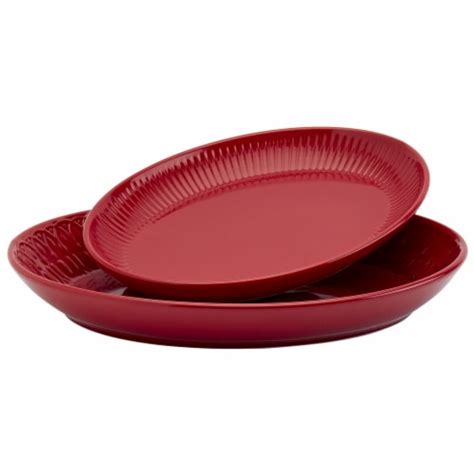 Tabletop Unlimited Dolly Parton Red Oval Platters 2 Ct Kroger