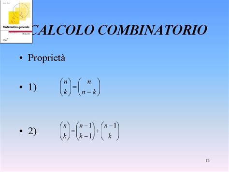 CALCOLO COMBINATORIO Principio Fondamentale Del Calcolo Combinatorio Se