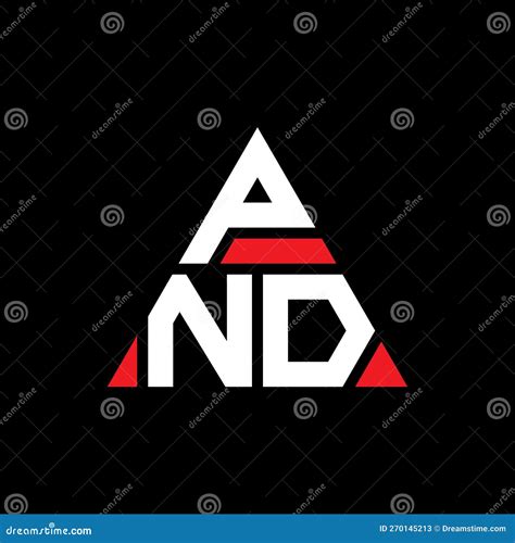 Pnd Triangle Letter Logo Design With Triangle Shape Pnd Triangle Logo