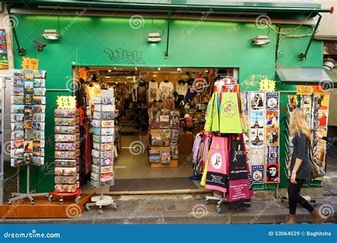 Souvenir Boutique In Montmartre Editorial Stock Image Image 53064529