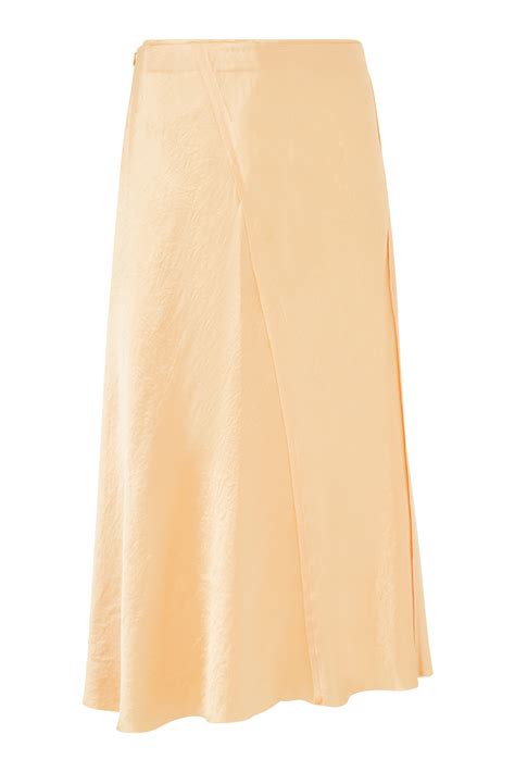 Buy Vince Raw Edge Paneled Slip Midi Skirt For Womens Bloomingdales Ksa