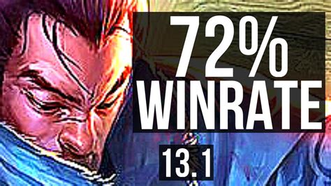 YASUO Vs VLAD MID 13 1 4 72 Winrate Legendary EUW Diamond 13