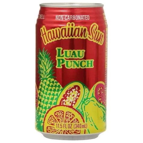 Hawaiian Sun Luau Punch Juice Cans Pack Of 6 Waikiki Market