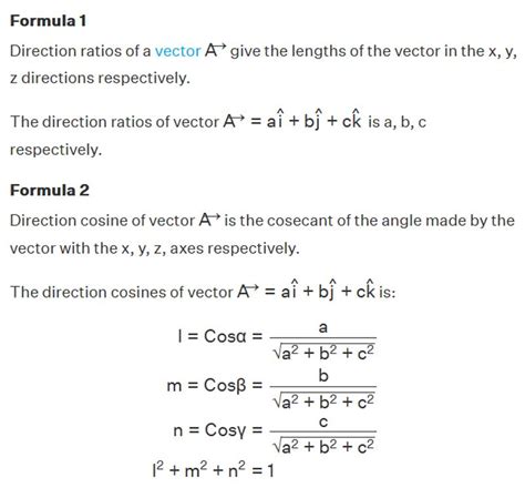 Vector Formulas Tutor Ttd