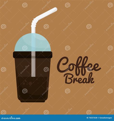 Delicious Coffee Break Design Stock Illustration Illustration Of