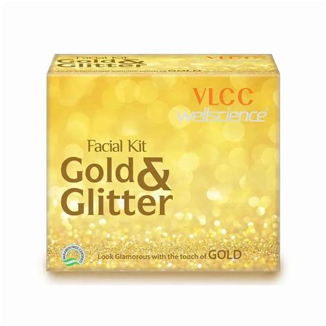 VLCC Wellscience Gold Glitter Facial Kit Packaging Size 60 Gm At Rs