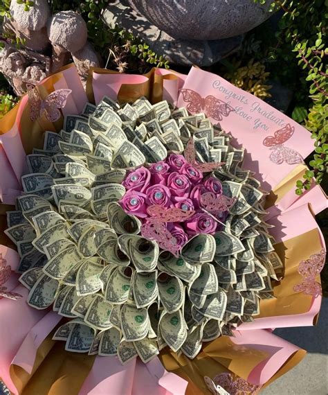 MONEY BOUQET In 2023 Money Flowers Money Bouquet Flower Bouquet Diy