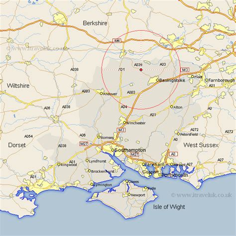 Wolverton Map - Street and Road Maps of Hampshire England UK