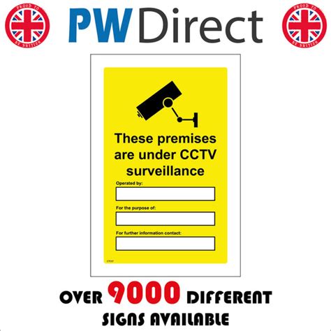 These Premises Are Under Cctv Surveillance Sign With Camera Pwdirect